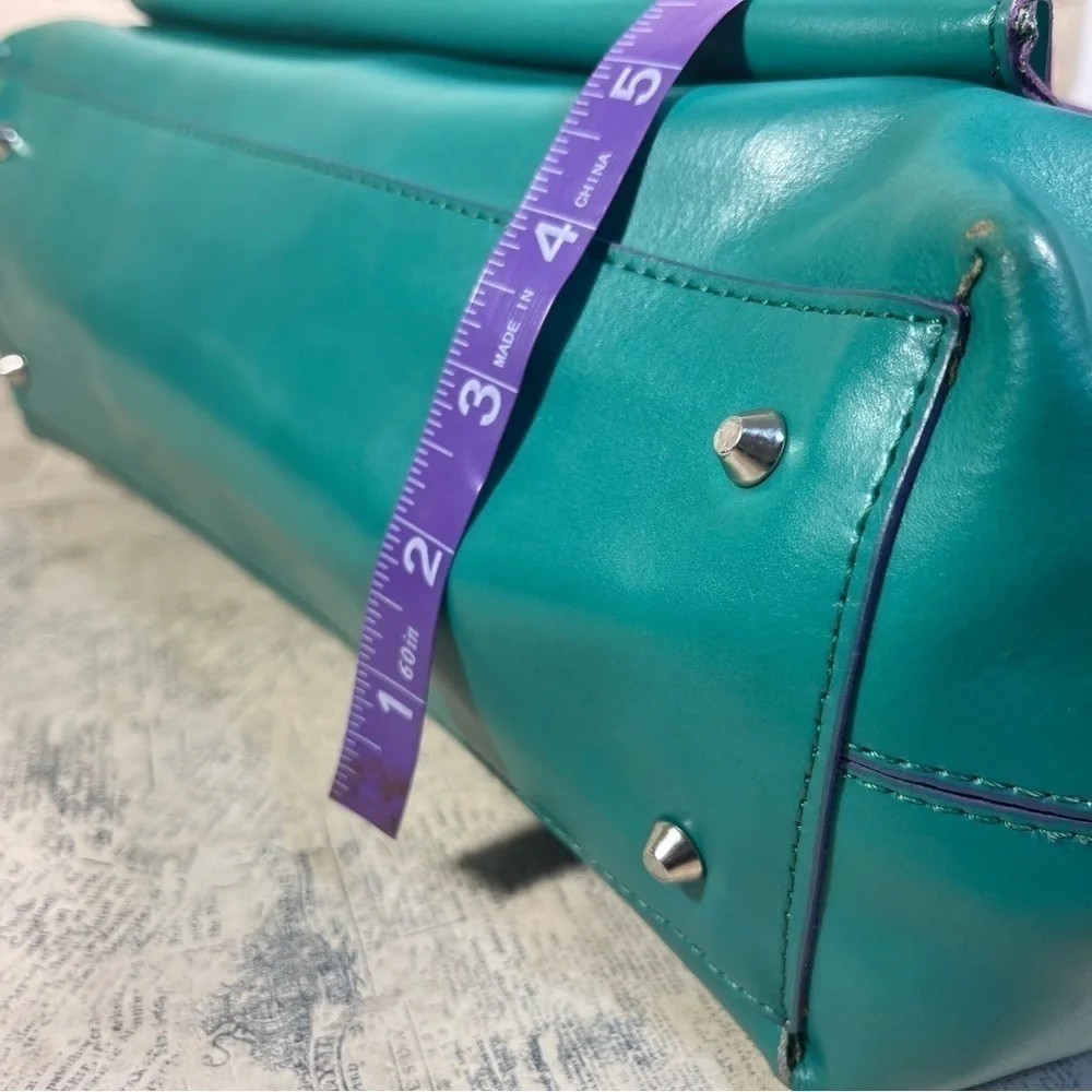 Nardelli Made in Italy Green Leather Large Tote Shoulder Work Bag
